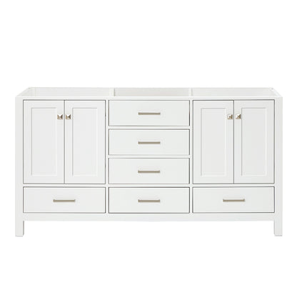 Beckford 66-inch White base cabinet on white back ground front view main image