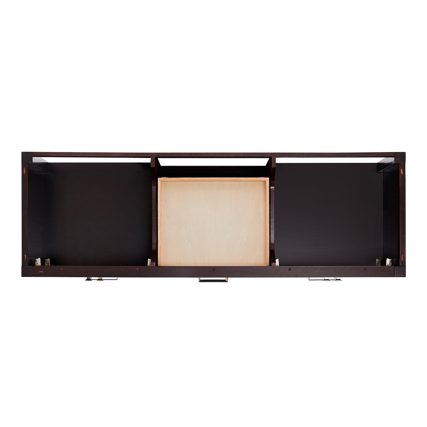 Beckford 66-Inch Espresso bathroom vanity on white background – product photo 3