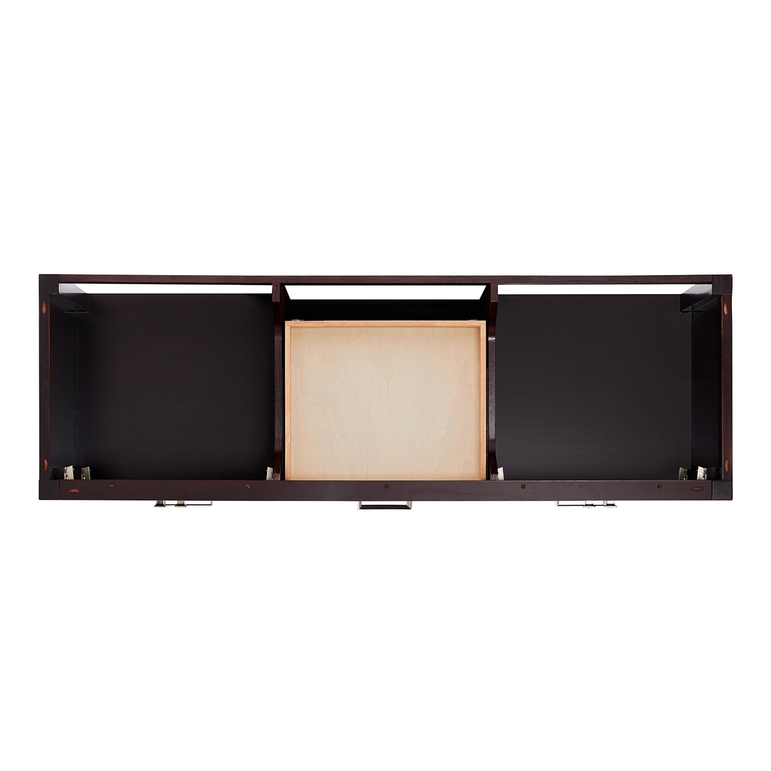 Beckford 66-Inch Espresso bathroom vanity on white background – product photo 3