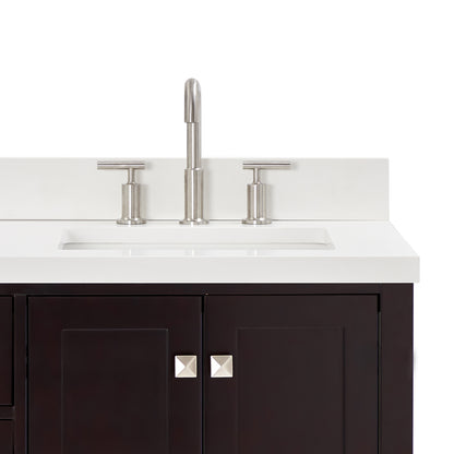 Beckford 66-Inch Espresso bathroom vanity on white background – product photo 5