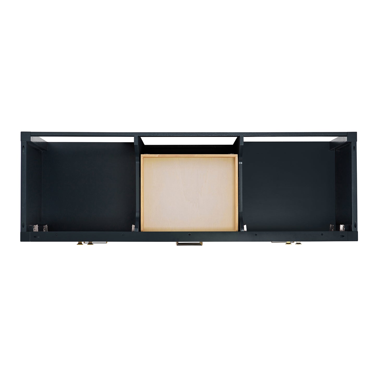 Beckford 66-Inch Midnight Blue bathroom vanity on white background – product photo 3