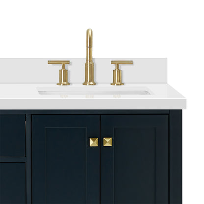 Beckford 66-Inch Midnight Blue bathroom vanity on white background – product photo 5