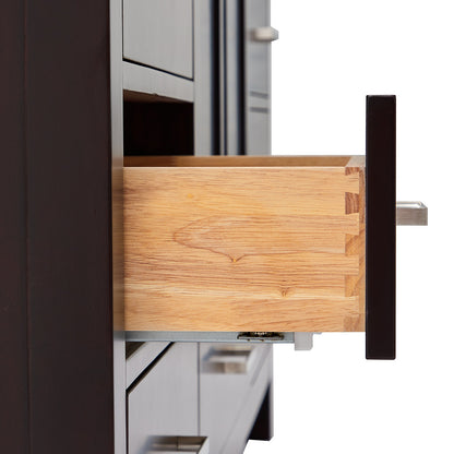 Beckford 66-inch Espresso base cabinet on detail 1