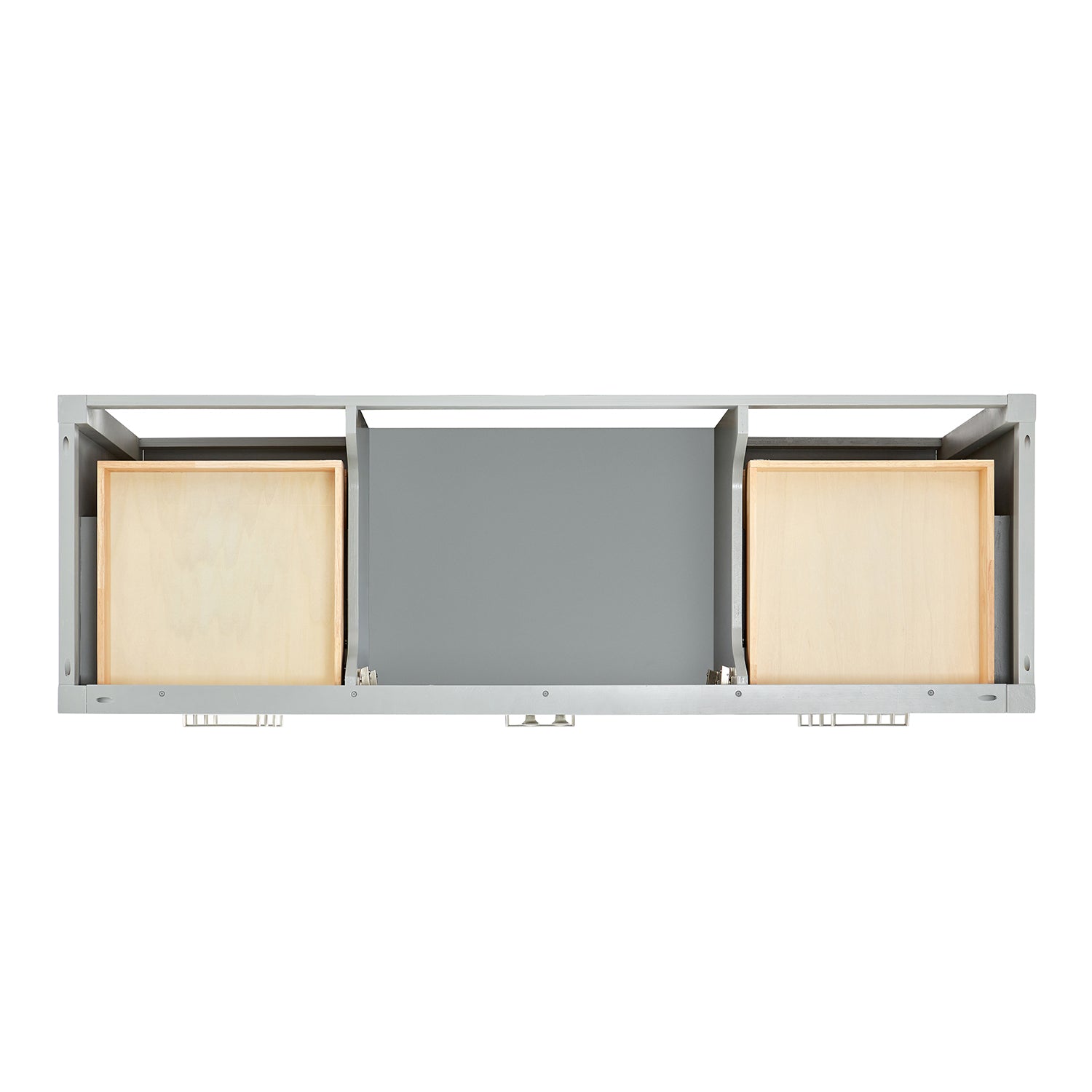 Beckford 66-inch Grey base cabinet on white back ground top down