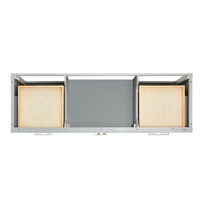 Beckford 66-inch Grey base cabinet on white back ground top down
