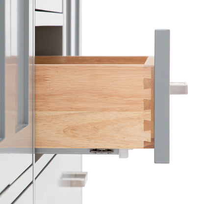 Beckford 66-inch Grey base cabinet on detail 1