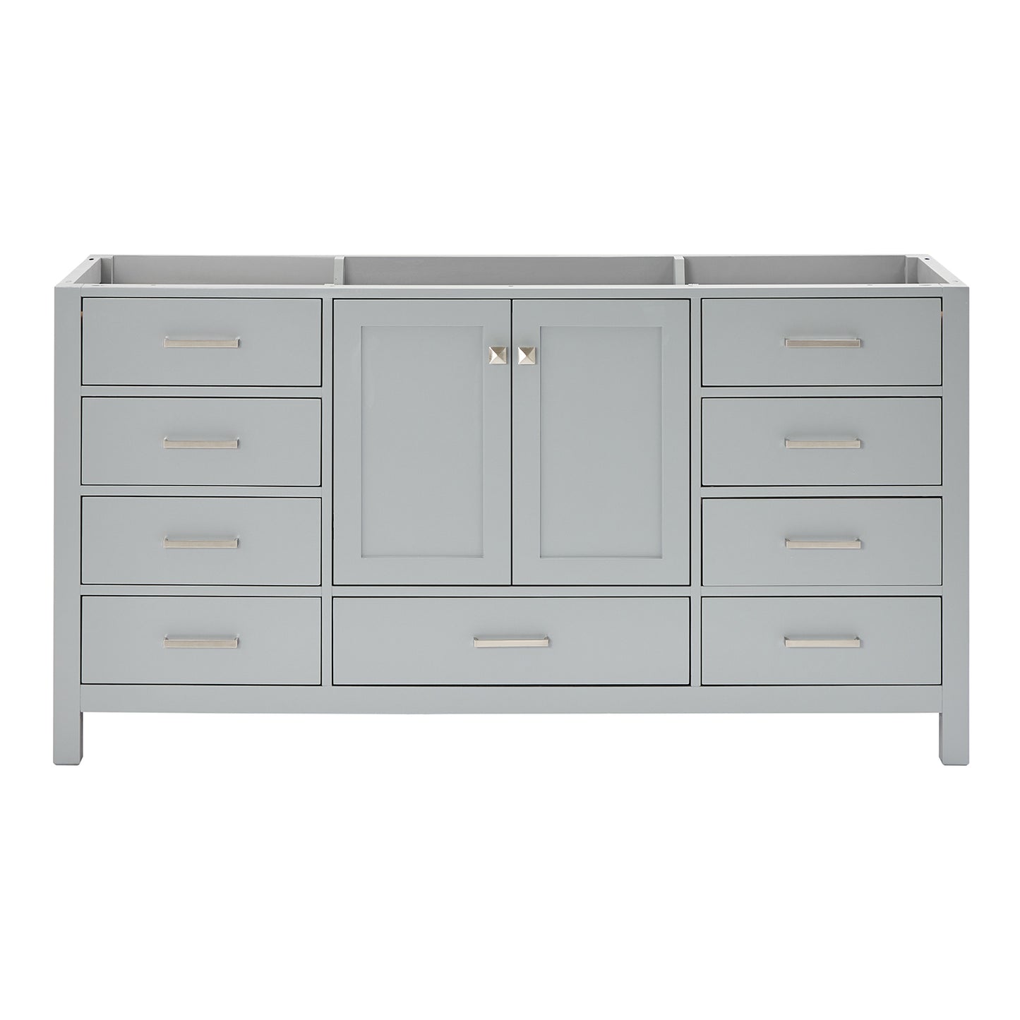 Beckford 66-inch Grey base cabinet on white back ground front view main image
