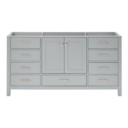 Beckford 66-inch Grey base cabinet on white back ground front view main image