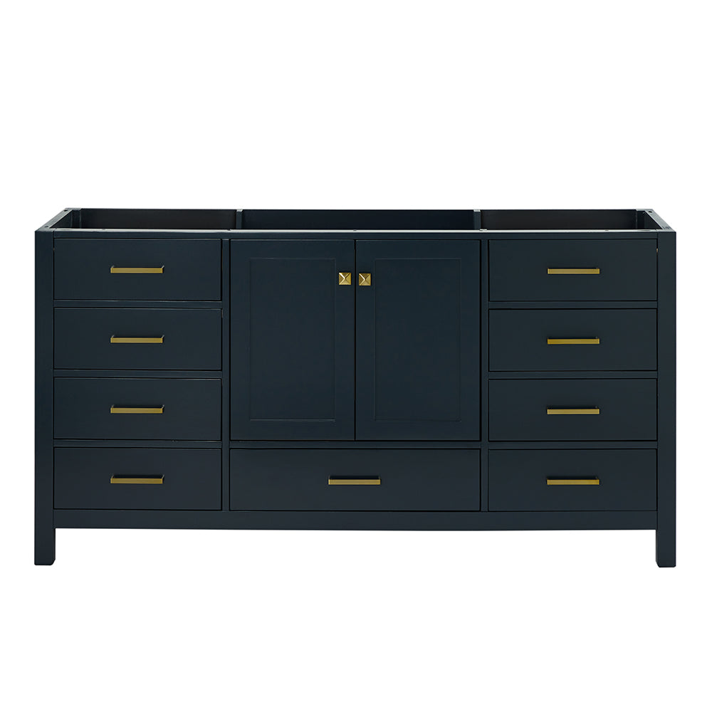 Beckford 66-inch Midnight Blue base cabinet on white back ground front view main image
