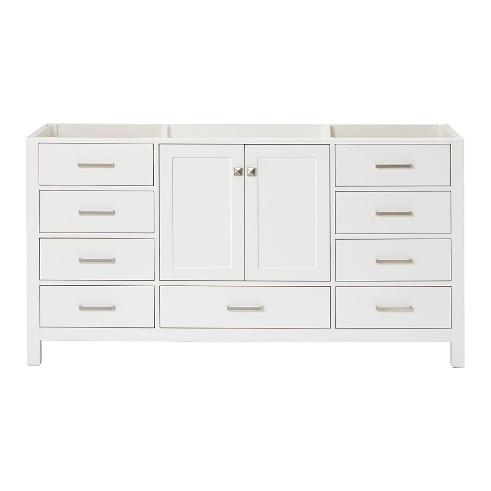 Beckford 66-inch White base cabinet on white back ground front view main image
