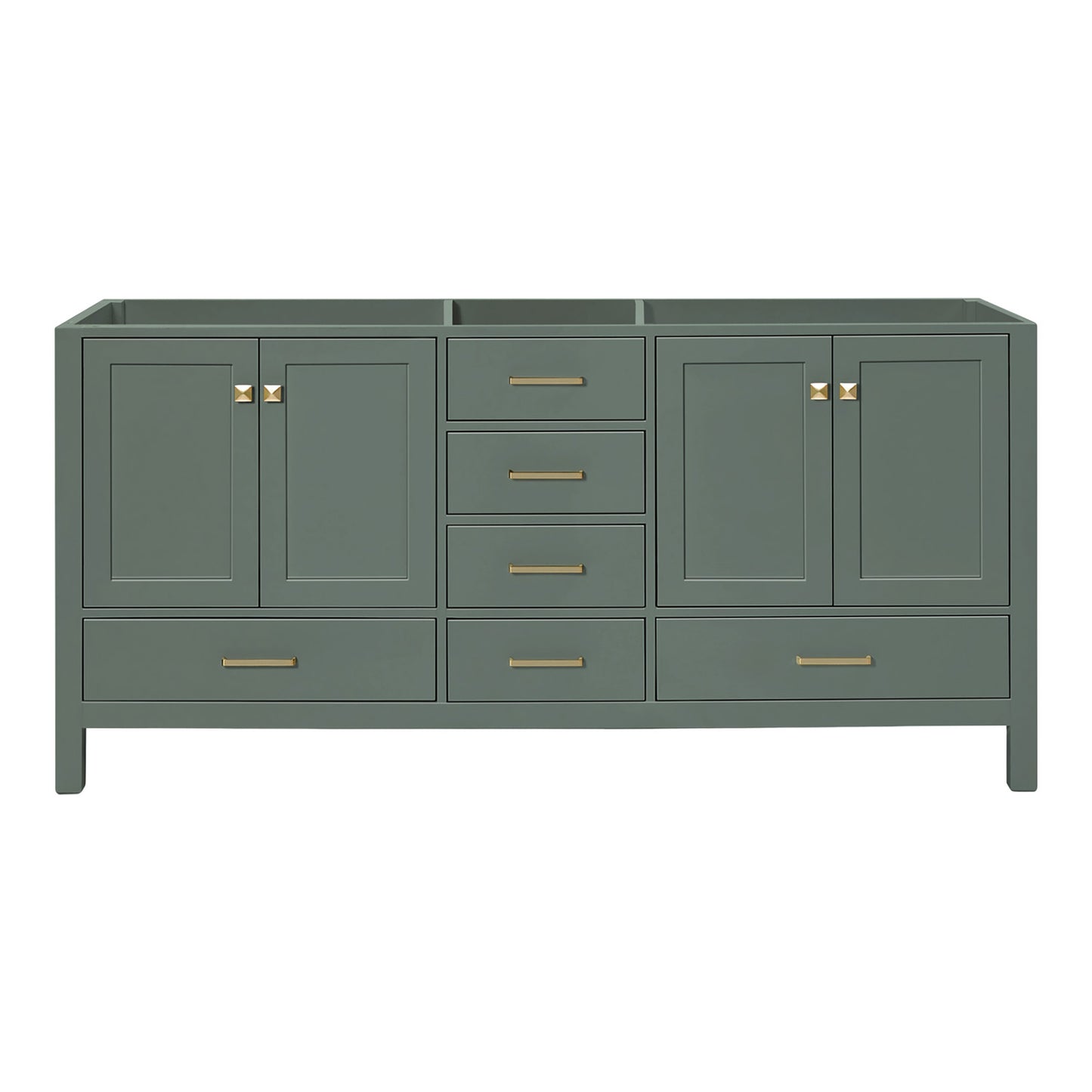 Beckford 72-inch Vintage Green base cabinet on white back ground front view main image
