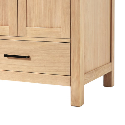 Beckford 72-inch Natural Oak base cabinet on detail 1