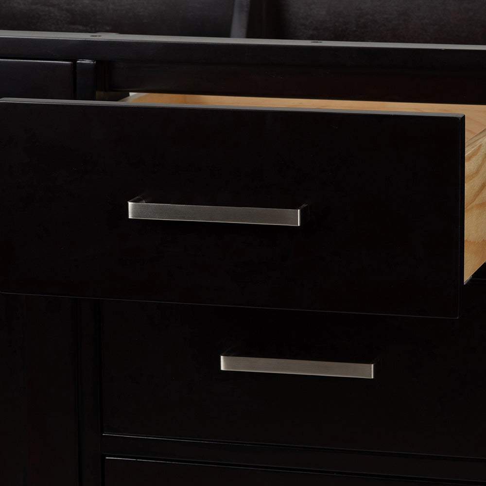 Beckford 72-inch Espresso base cabinet on detail 1