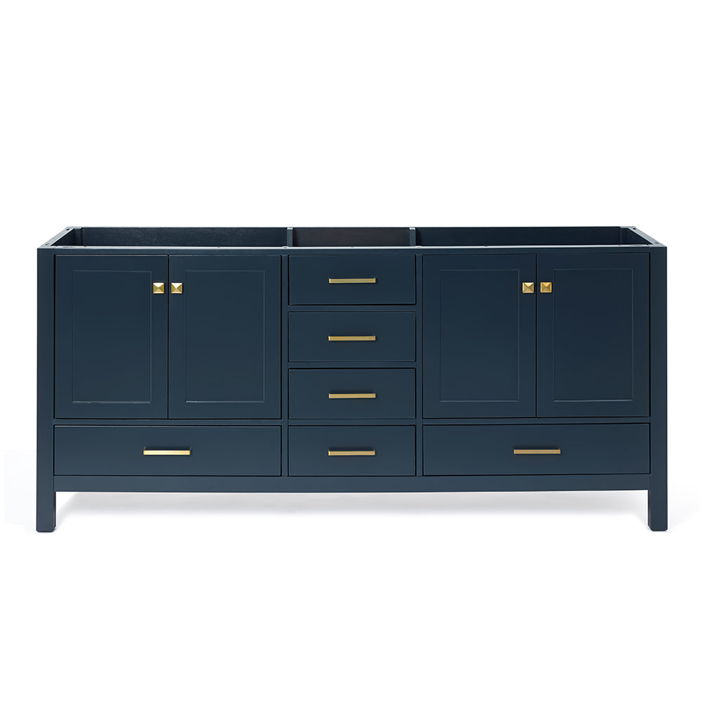 Beckford 72-inch Midnight Blue base cabinet on white back ground front view main image