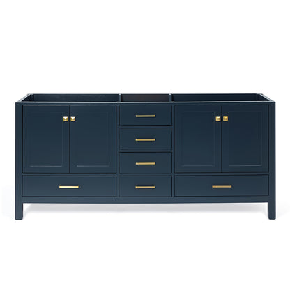 Beckford 72-inch Midnight Blue base cabinet on white back ground front view main image