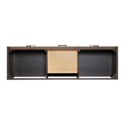 Beckford 72-Inch Brown Oak bathroom vanity on white background – product photo 7