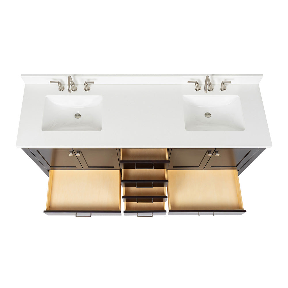 Beckford 72-Inch Espresso bathroom vanity on white background – product photo 2