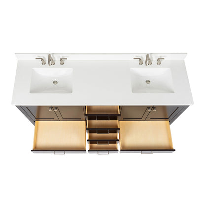 Beckford 72-Inch Espresso bathroom vanity on white background – product photo 2