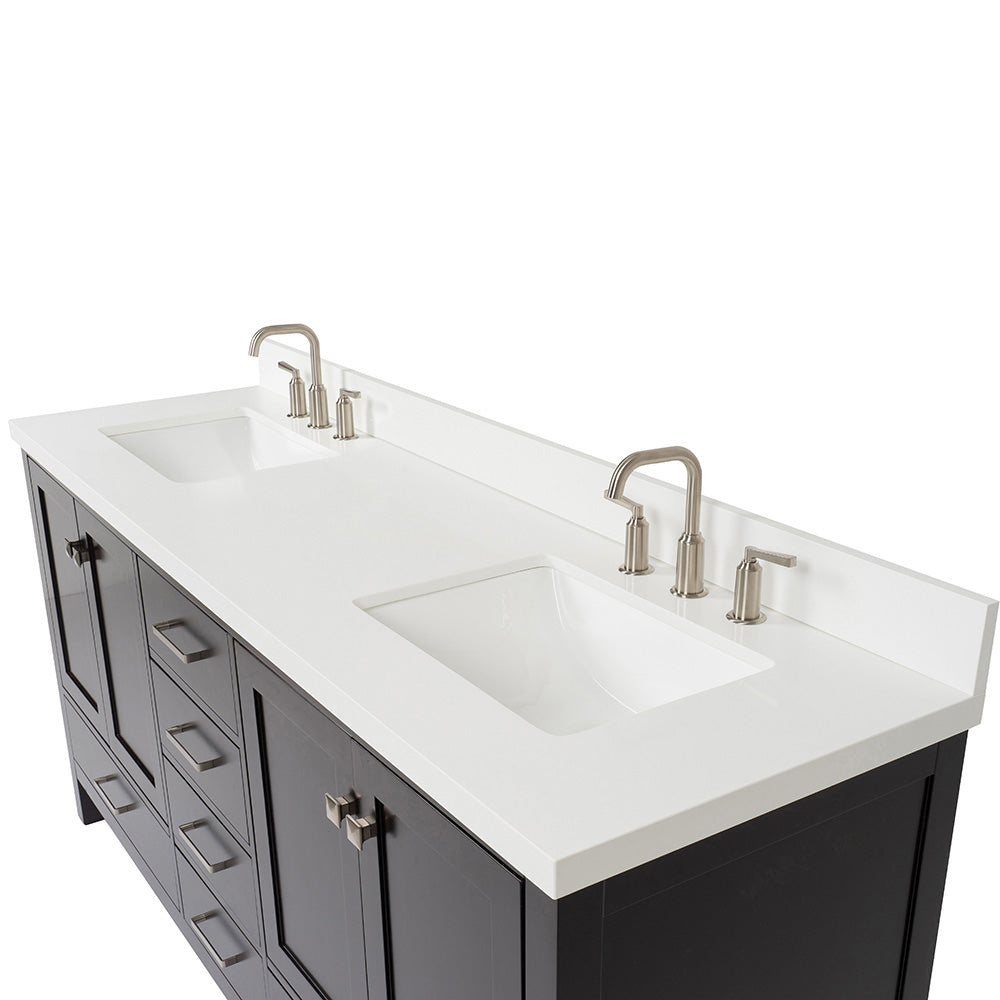 Beckford 72-Inch Espresso bathroom vanity on white background – product photo 3