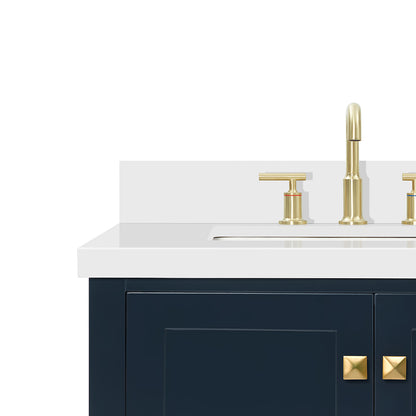 Beckford 72-Inch Midnight Blue bathroom vanity on white background – product photo 5
