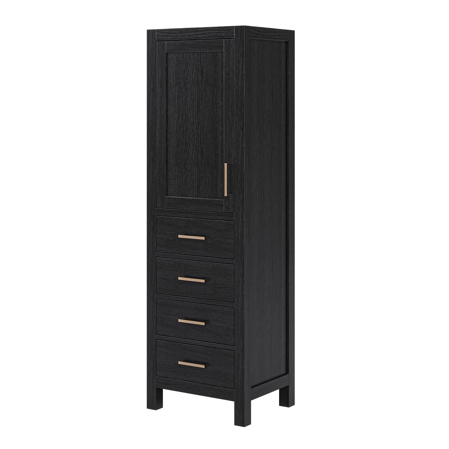 Beckford 2065-inch Brown Oak base cabinet on white back ground side view