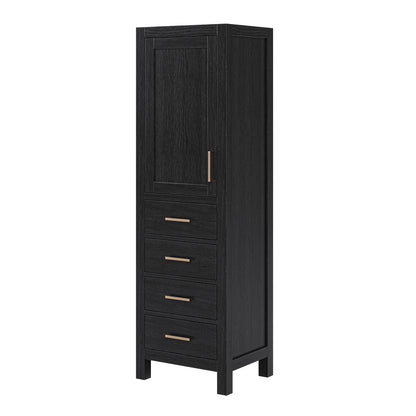 Beckford 2065-inch Brown Oak base cabinet on white back ground side view