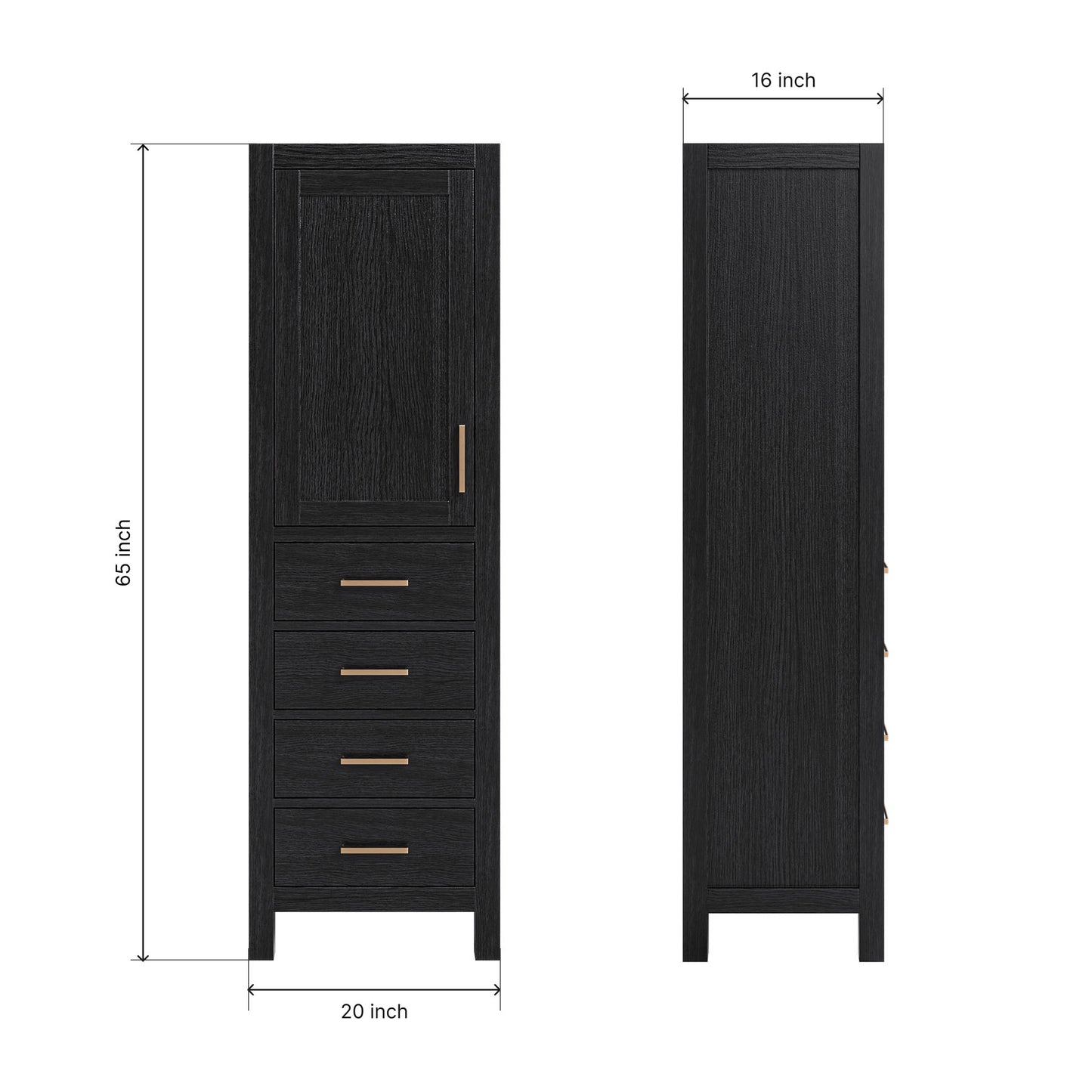 Beckford 2065-inch Brown Oak base cabinet on dimensions