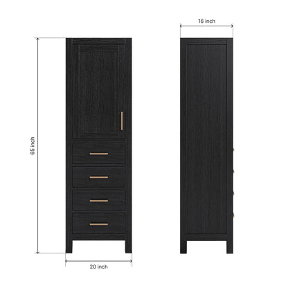 Beckford 2065-inch Brown Oak base cabinet on dimensions