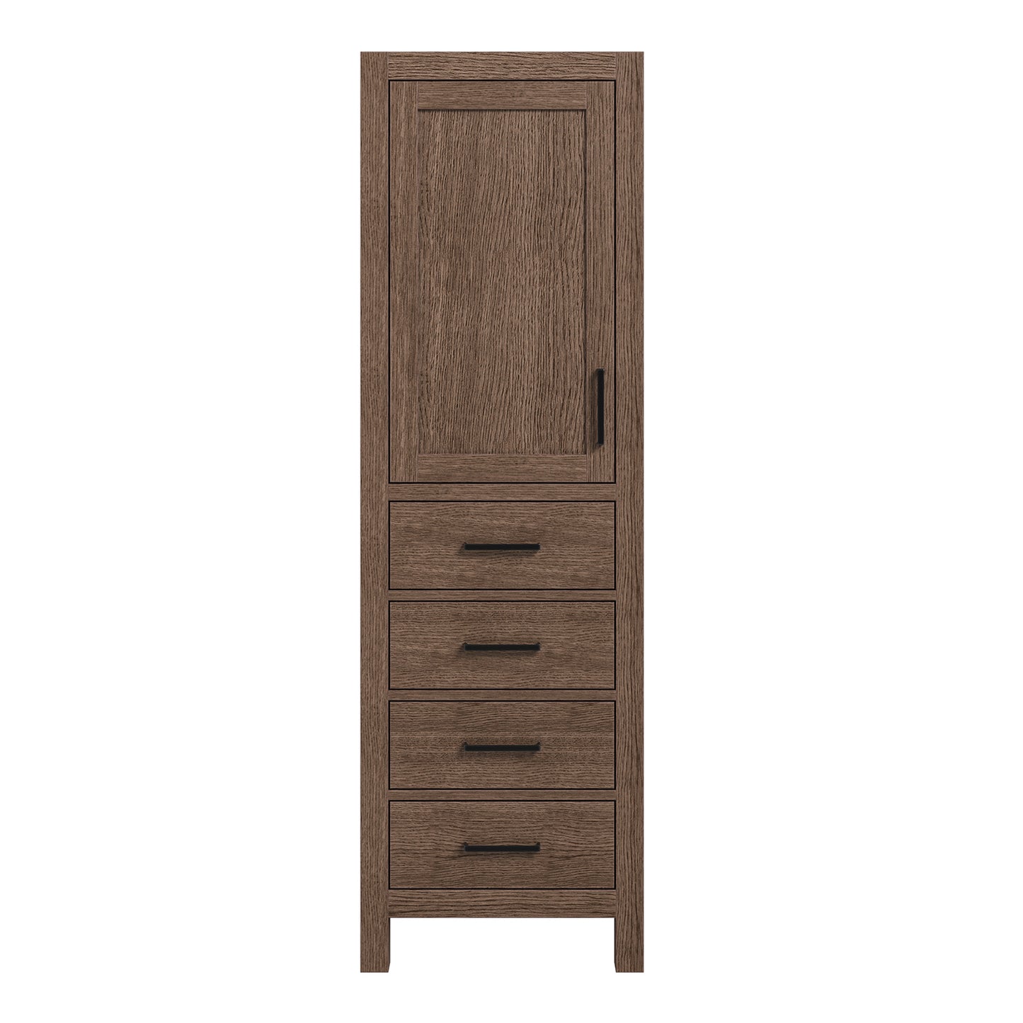 Beckford 2065-inch Brown Oak base cabinet on white back ground front view main image