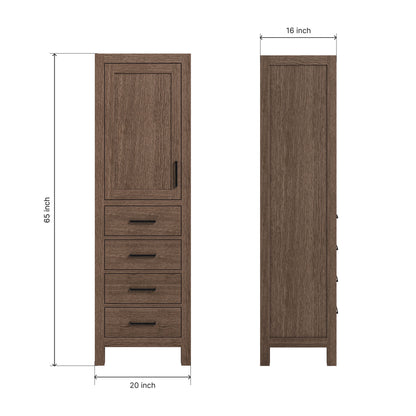 Beckford 2065-inch Brown Oak base cabinet on dimensions