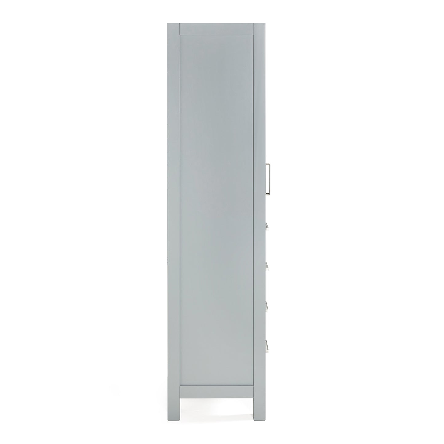 Beckford 2065-inch Grey base cabinet on white back ground 90 degree side view
