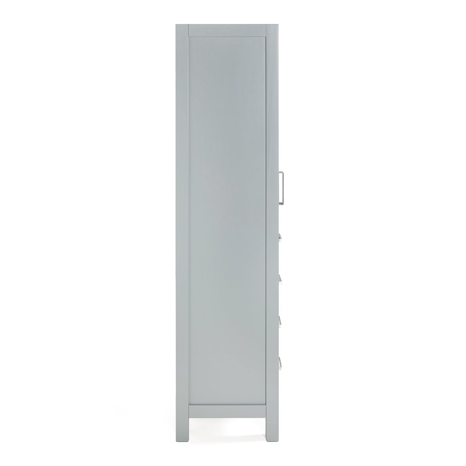Beckford 2065-inch Grey base cabinet on white back ground 90 degree side view