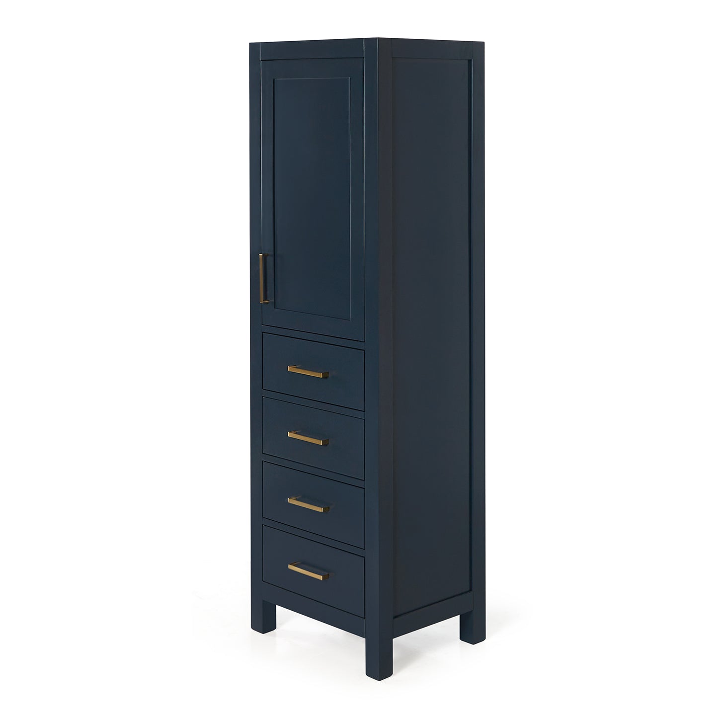 Beckford 2065-inch Midnight Blue base cabinet on white back ground side view