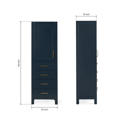 Beckford 2065-inch Midnight Blue base cabinet on dimensions