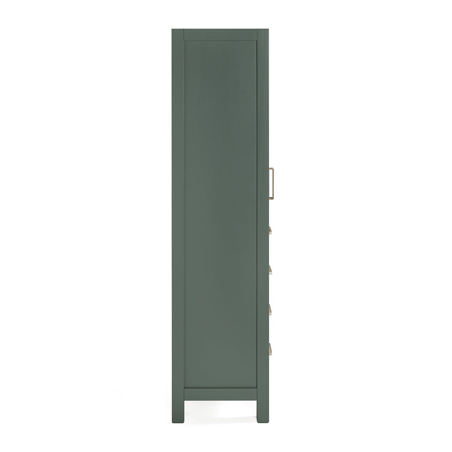 Beckford 2065-inch Vintage Green base cabinet on white back ground 90 degree side view