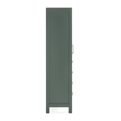 Beckford 2065-inch Vintage Green base cabinet on white back ground 90 degree side view