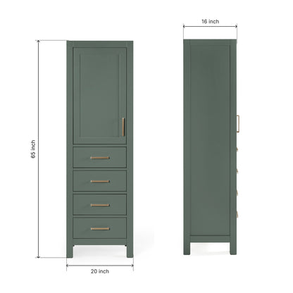 Beckford 2065-inch Vintage Green base cabinet on dimensions