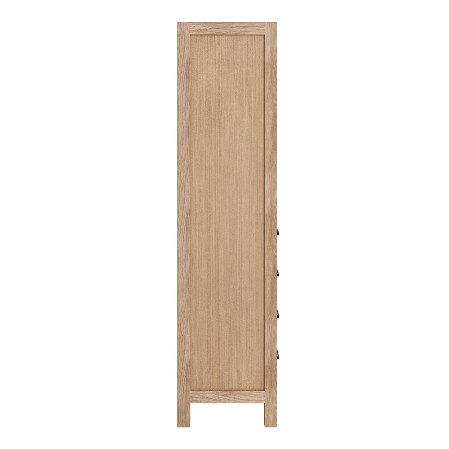 Beckford 2065-inch White Oak base cabinet on white back ground 90 degree side view