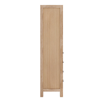 Beckford 2065-inch White Oak base cabinet on white back ground 90 degree side view