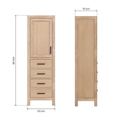 Beckford 2065-inch White Oak base cabinet on dimensions