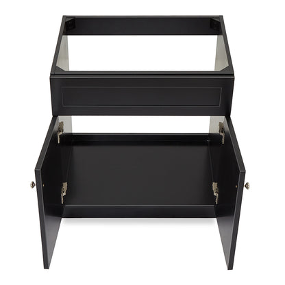 Bradford 30-inch Black base cabinet on white back ground front view open door