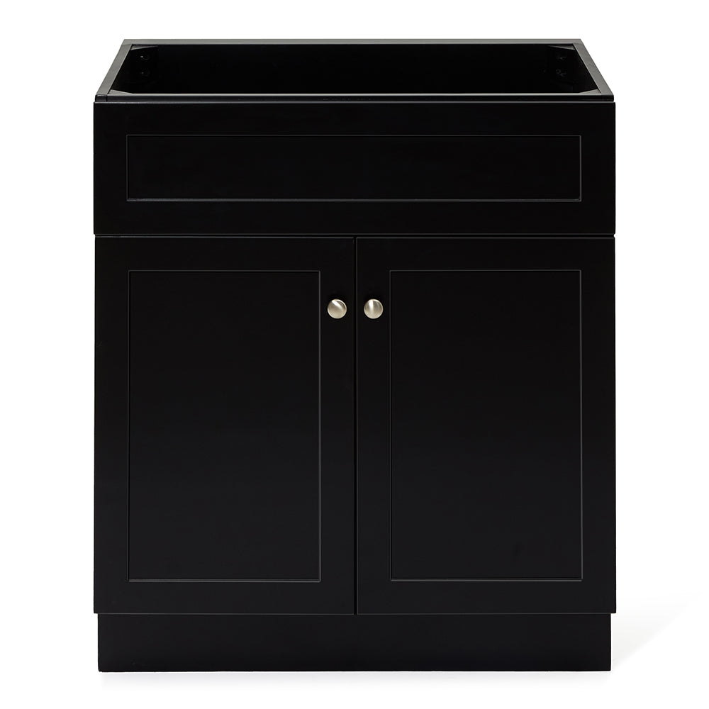 Bradford 30-inch Black base cabinet on white back ground front view main image