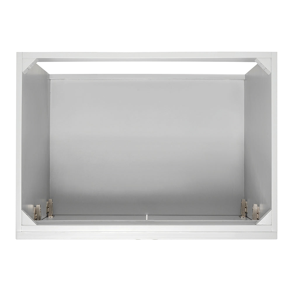 Bradford 30-inch Grey base cabinet on white back ground top down