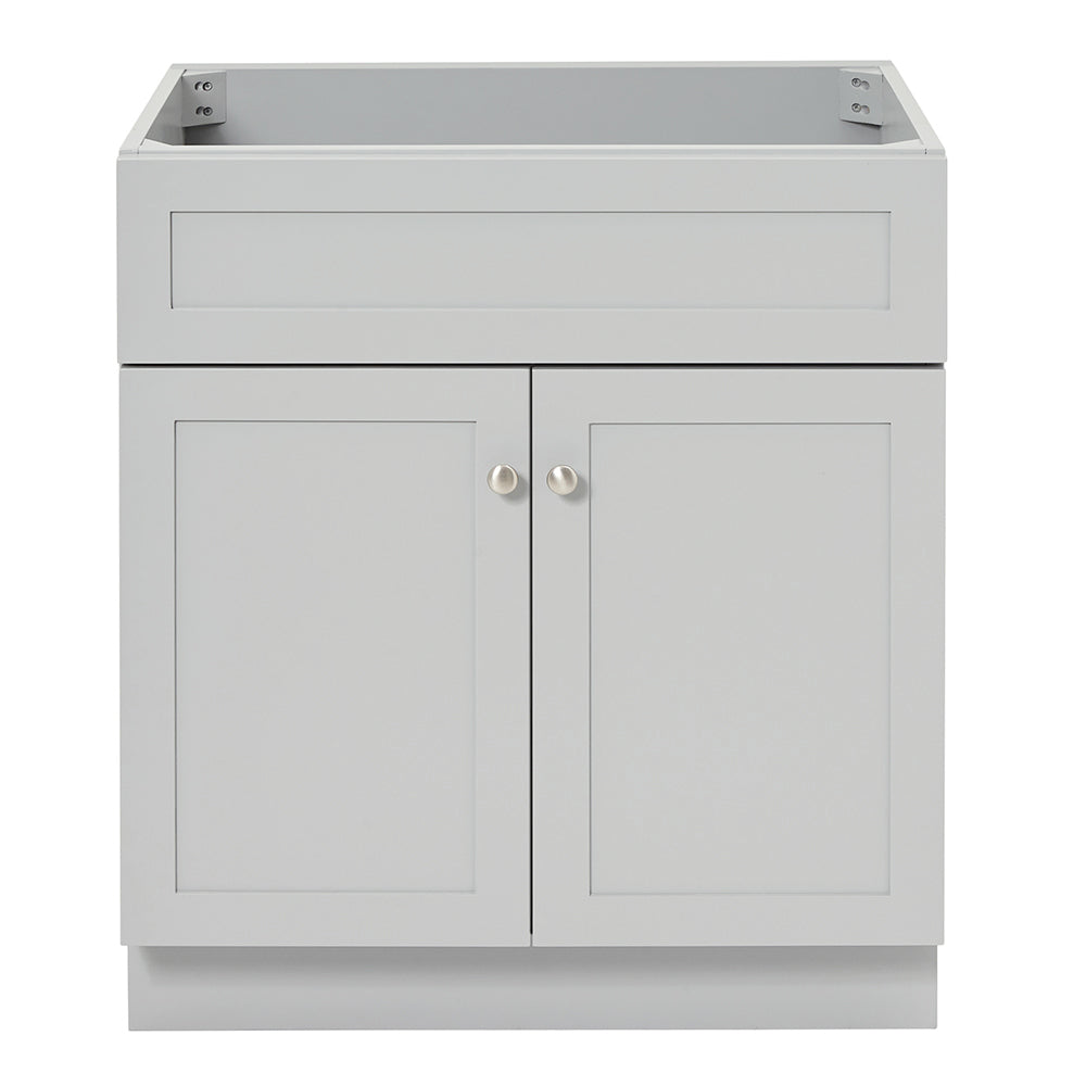 Bradford 30-inch Grey base cabinet on white back ground front view main image