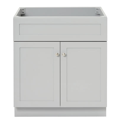 Bradford 30-inch Grey base cabinet on white back ground front view main image