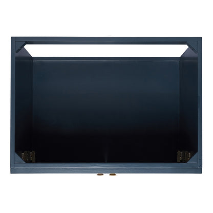 Bradford 30-inch Midnight Blue base cabinet on white back ground top down