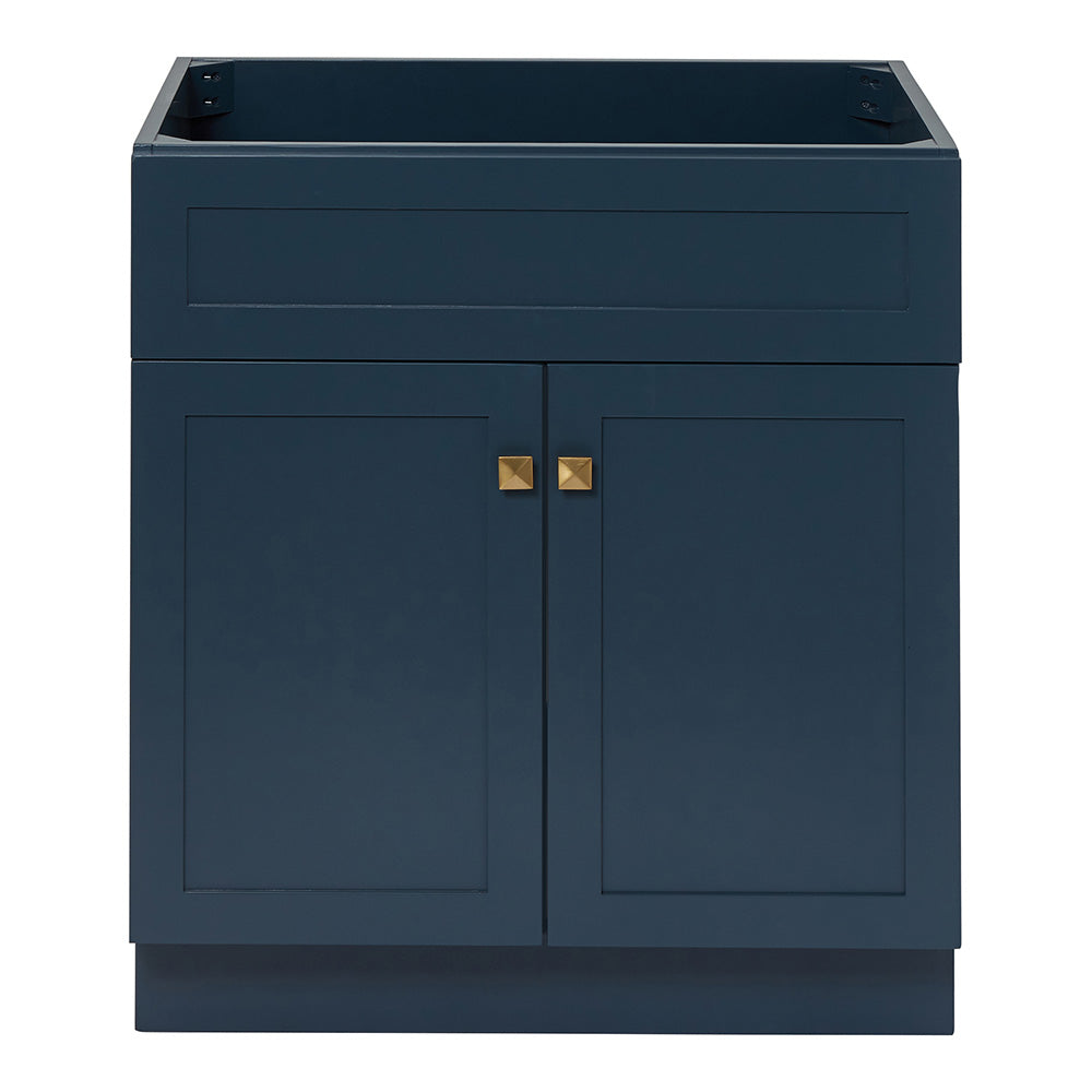Bradford 30-inch Midnight Blue base cabinet on white back ground front view main image