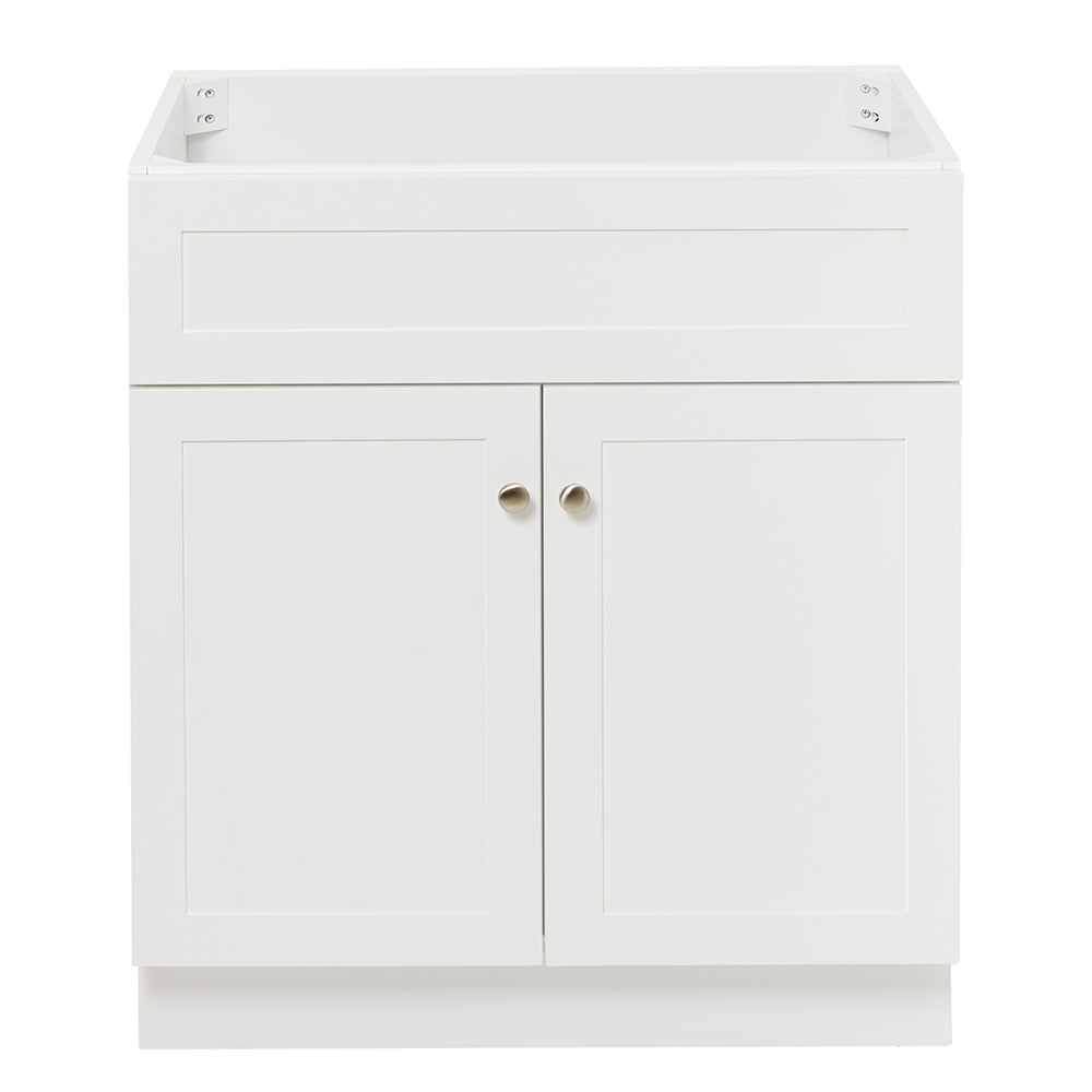 Bradford 30-inch White base cabinet on white back ground front view main image