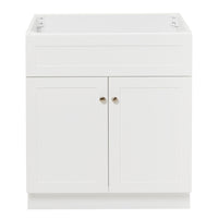 Bradford 30-inch White base cabinet on white back ground front view main image