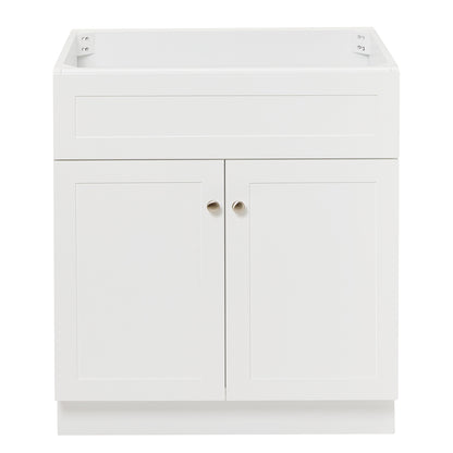 Bradford 30-inch White base cabinet on white back ground front view main image